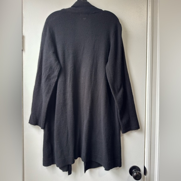 Tyler Boe Cashmere Black Open-Front Long Cardigan - Picture 5 of 10